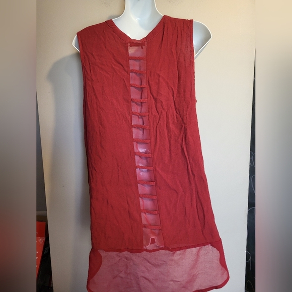 Dex Women's Sleeveless Red Tank Top, Size Large - Picture 2 of 4
